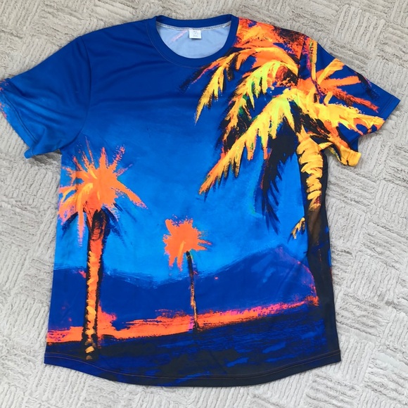 Ultraviolet Fluorescent Colorful Glow t-shirt XL - Picture 1 of 8